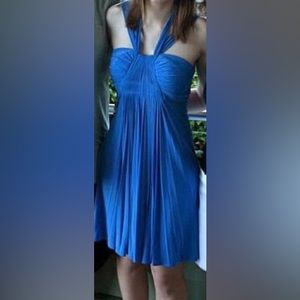 BCBG Max Azria Periwinkle Halter Mini Dress